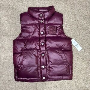 DKNY Plum Quilted Vest